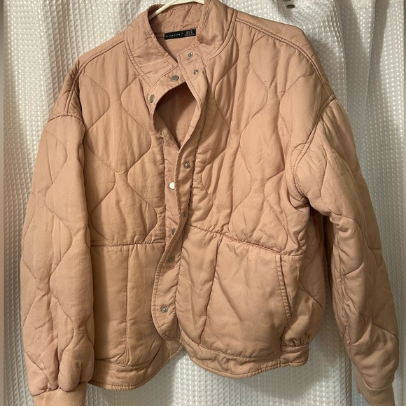 BLACK TAPE_ nude/pink bomber. - Picture 3 of 3